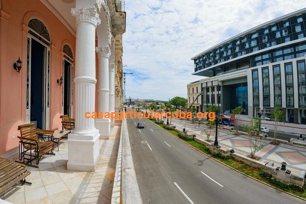 'Terrace and view of Prado avenue' 